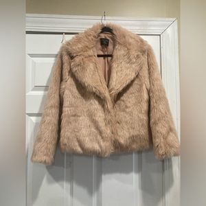 Pink Faux Fur Coat